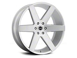 Strada Coda Brushed Face Silver Wheel; 20x8.5; 15mm Offset (11-23 RWD Charger, Excluding Widebody)