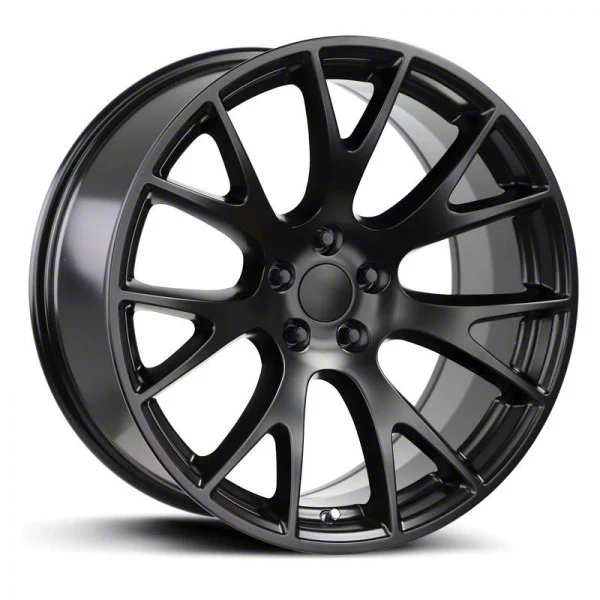 Strada OE Replica Challenger Hellcat Stealth Black Wheel; 22x9; 18mm ...