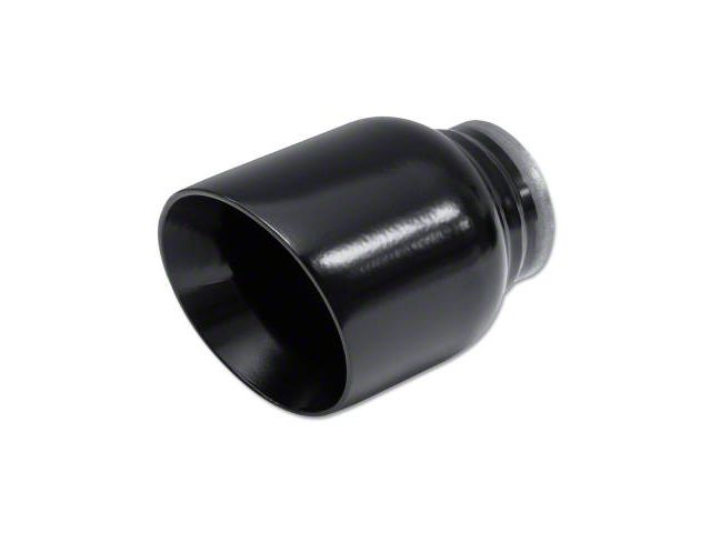 Street Series Street Style Angle Cut Exhaust Tip; 4-Inch; Black (Fits 2.50-Inch Tailpipe)