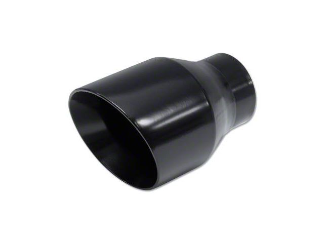 Street Series Street Style Angle Cut Exhaust Tip; 4-Inch; Black (Fits 2.50-Inch Tailpipe)