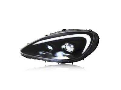 Striker Lights Mclaren Style headlights; Black Housing; Clear Lens (05-13 Corvette C6)