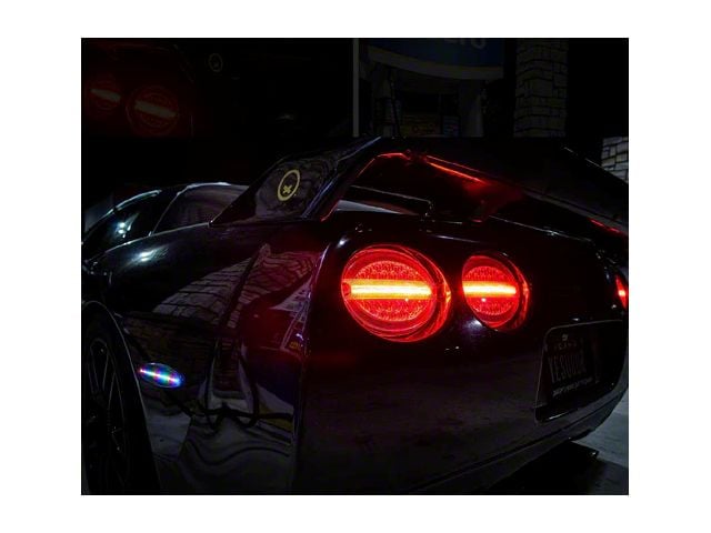 Striker Lights RGB Side Markers; Smoked (97-04 Corvette C5)