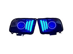Striker Lights RGB Flow Series Headlights; Matte Black Housing; Clear Lens (05-09 Mustang w/ Factory Halogen Headlights, Excluding GT500)