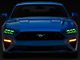 Striker Lights RGB Flow Series S650 Style Headlights with Standard Controller; Matte Black Housing; Clear Lens (18-23 Mustang GT, EcoBoost)