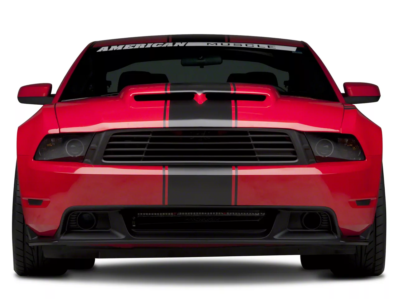 SEC10 Mustang Super Snake Style Stripes; Matte Black 26186 (79-23 ...