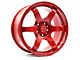 Superspeed Wheels RF06RR Hyper Red Wheel; 18x8.5 (2024 Mustang EcoBoost w/o Performance Pack)