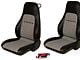 TMI Deluxe Front and Rear Seat Upholstery Kit; Black with Black/White Houndstooth Insert (97-02 Camaro Coupe)