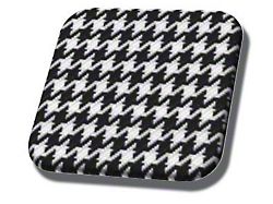 TMI Deluxe Front and Rear Seat Upholstery Kit; Ivory White with Black/White Houndstooth Insert (97-02 Camaro Coupe)