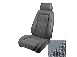 TMI Articulated Sport Performance Front and Rear Seat Upholstery Kit; Medium Gray Vinyl and Tweed (87-89 Mustang Hatchback)