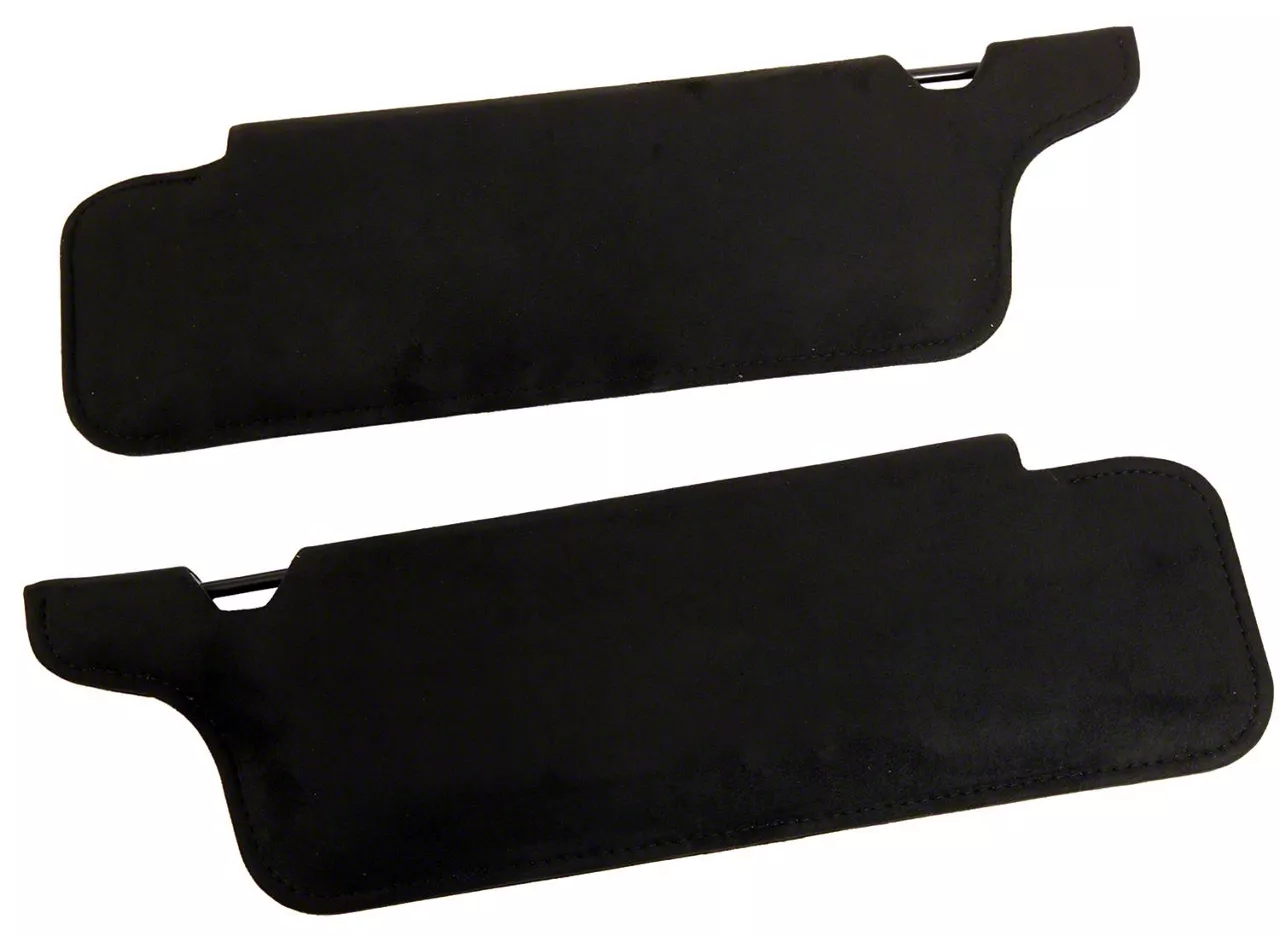 TMI Mustang Sun Visors without Mirrors; Black UniSuede 21-76004-99 (94 ...