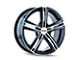 Touren TR62 Gloss Black Machined Wheel; 18x7.5 (05-09 Mustang GT, V6)