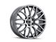 Touren TR76 Gloss Graphite Wheel; 17x8 (05-09 Mustang GT, V6)