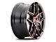 Touren TR79 Gloss Black with Red Tinted Face Wheel; 18x8 (05-09 Mustang GT, V6)