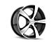 Touren TR9 Gloss Black Machined Wheel; 17x7 (05-09 Mustang GT, V6)