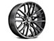 Touren TR91 Brushed Matte Black with Dark Tint Wheel; Rear Only; 20x10.5 (05-09 Mustang)