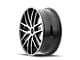 Touren TR60 Gloss Black Machined Wheel; 17x7.5 (06-10 Charger, Excluding SRT8)