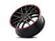 Touren TR60 Gloss Black with Red Ring Wheel; 17x7.5 (06-10 Charger, Excluding SRT8)