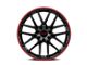 Touren TR60 Gloss Black with Red Ring Wheel; 17x7.5 (06-10 Charger, Excluding SRT8)