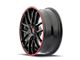 Touren TR60 Gloss Black with Red Ring Wheel; 17x7.5 (06-10 Charger, Excluding SRT8)