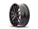 Touren TR60 Gloss Black with Red Ring Wheel; 18x8 (06-10 Charger, Excluding SRT8)