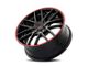 Touren TR60 Gloss Black with Red Ring Wheel; 20x8.5 (06-10 Charger, Excluding SRT8)