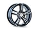 Touren TR62 Gloss Black Machined Wheel; 17x7 (06-10 Charger, Excluding SRT8)