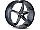 Touren TR70 Gloss Black Milled Wheel; Rear Only; 20x10; 40mm Offset (10-15 Camaro)