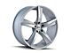 Touren TR72 Gloss Silver Machined Wheel; 20x10 (10-15 Camaro)