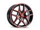 Touren TR79 Gloss Black Machined with Red Wheel; 18x8; 35mm Offset (10-15 Camaro, Excluding ZL1)