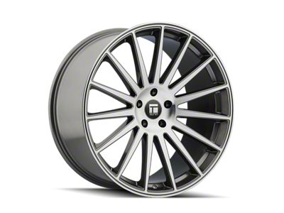 Touren TR92 Gloss Graphite Machined Wheel; Rear Only; 22x10.5; 32mm Offset (10-15 Camaro, Excluding ZL1)