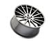 Touren TR92 Gloss Graphite Machined Wheel; Rear Only; 22x10.5 (10-15 Camaro, Excluding ZL1)