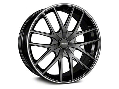 Touren TR60 Matte Black with Machined Ring Wheel; 17x7.5 (94-98 Mustang GT, V6)