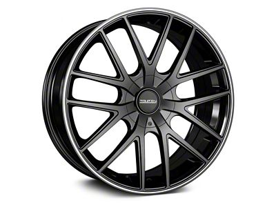 Touren TR60 Matte Black with Machined Ring Wheel; 18x8 (94-98 Mustang)