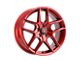 Touren TR79 Gloss Crimson Candy Red Wheel; 18x8; 35mm Offset (16-24 Camaro, Excluding SS w/ 6-Piston Front Calipers & ZL1)