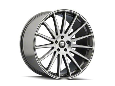 Touren TR92 Gloss Graphite Machined Wheel; 22x9; 32mm Offset (16-24 Camaro, Excluding SS w/ 6-Piston Front Calipers & ZL1)