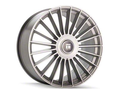 Touren TR10 Satin Silver Machined Wheel; 22x9 (11-23 RWD Charger, Excluding Widebody)