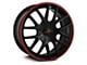 Touren TR60 Gloss Black with Red Ring Wheel; 19x8.5 (21-24 Mustang Mach-E, Excluding GT)