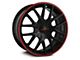 Touren TR60 Gloss Black with Red Ring Wheel; 18x8 (99-04 Mustang)