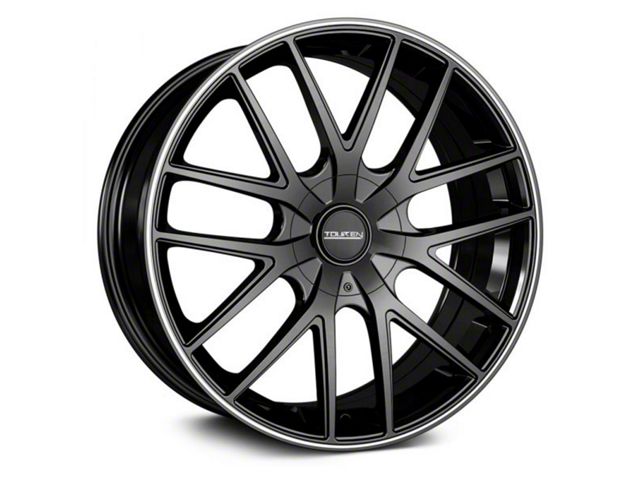 Touren TR60 Matte Black with Machined Ring Wheel; 17x7.5 (99-04 Mustang GT, V6)