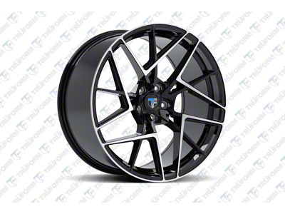 Truform Wheels TF108 Gloss Black with Machined Face and Lip Wheel; 20x8.5; 15mm Offset (06-10 RWD Charger)