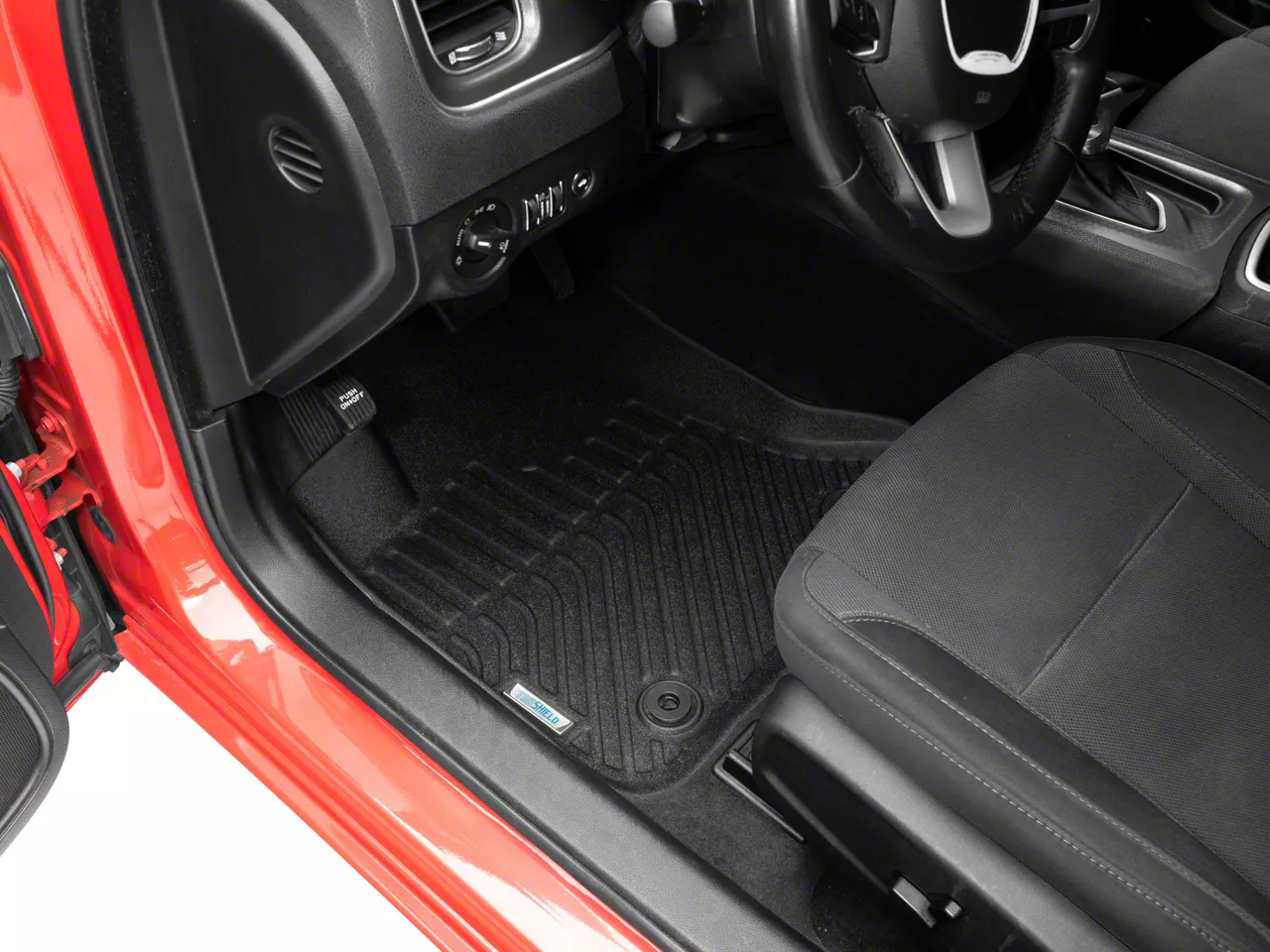 Dodge Challenger 11-23 Hellcat Diamond plate floor mats Black