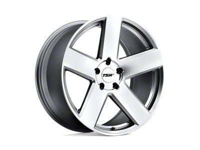 TSW Bristol Silver with Mirror Cut Face Wheel; 18x8.5; 40mm Offset (05-09 Mustang)