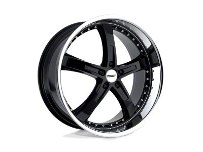 TSW Jarama Gloss Black with Mirror Cut Lip Wheel; 17x8; 40mm Offset (05-09 Mustang GT, V6)