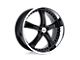 TSW Jarama Gloss Black with Mirror Cut Lip Wheel; 17x8 (05-09 Mustang GT, V6)