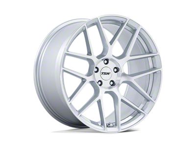 TSW Lasarthe Gloss Silver Machined Wheel; Rear Only; 18x10.5; 25mm Offset (05-09 Mustang)