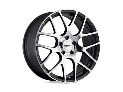 TSW Nurburgring Gunmetal with Mirror Cut Face Wheel; Rear Only; 18x10.5 (05-09 Mustang)