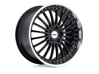 TSW Silverstone Gloss Black with Mirror Cut Lip Wheel; 20x10 (05-09 Mustang)