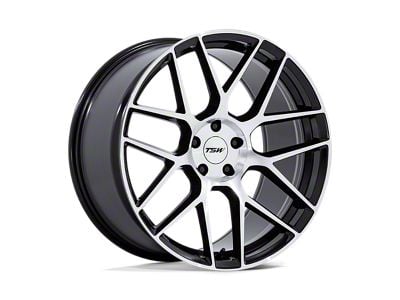 TSW Lasarthe Gloss Black Machined Wheel; 18x8.5; 35mm Offset (10-15 Camaro, Excluding ZL1)