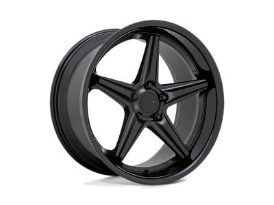 TSW Launch Matte Black with Gloss Black Lip Wheel; 19x8.5; 20mm Offset (10-15 Camaro, Excluding ZL1)