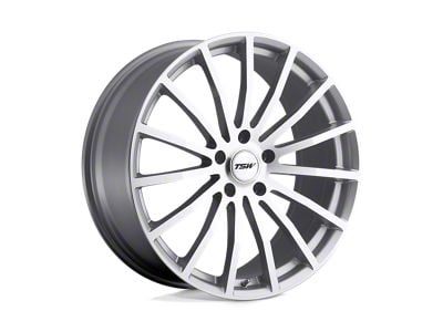 TSW Mallory Silver with Mirror Cut Face Wheel; 19x8; 35mm Offset (10-15 Camaro, Excluding ZL1)